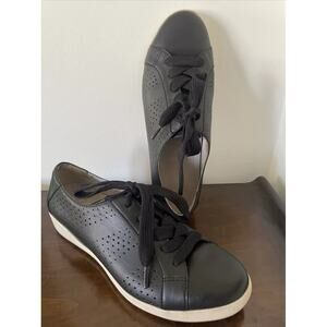 Dansko Orli Women’s Leather Shoes Laser Cut Sneakers Black Size EU 41 US 10.5-11